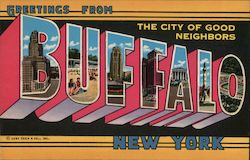 Greetings from Buffalo New York Postcard Postcard Postcard