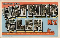 Greetings from Watkins Glen Postcard