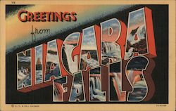 Greetings from Niagara Falls Postcard