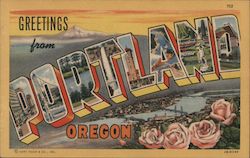 Greetings from Portland Oregon Postcard Postcard Postcard