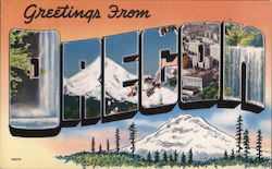 Greetings from Oregon Postcard Postcard Postcard