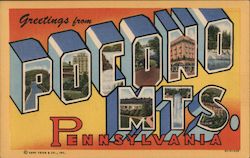 Greetings from Pocono Mountains Postcard