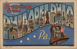 Greetings from Philadelphia Pennsylvania Postcard Postcard Postcard