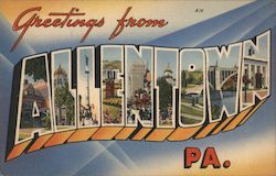 Greetings from Allentown Postcard