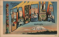 Greetings from Tacoma Postcard