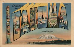 Greetings from Tacoma Washington Postcard Postcard Postcard