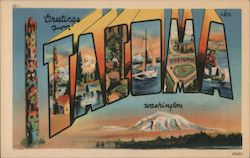 Greetings from Tacoma Washington Postcard Postcard Postcard