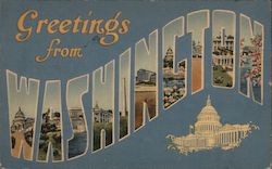 Greetings from Washington District of Columbia Washington DC Postcard Postcard Postcard