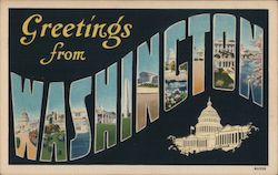 Greetings from Washington DC District of Columbia Postcard Postcard Postcard