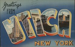 Greetings from Utica New York Postcard Postcard Postcard