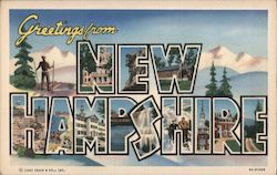 Greetings from New Hampshire Postcard Postcard Postcard