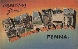 Greetings from Lebanon Pennsylvania Postcard Postcard Postcard