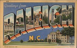 Greetings from Raleigh Postcard