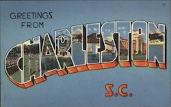 Greetings from Charleston South Carolina Postcard Postcard Postcard