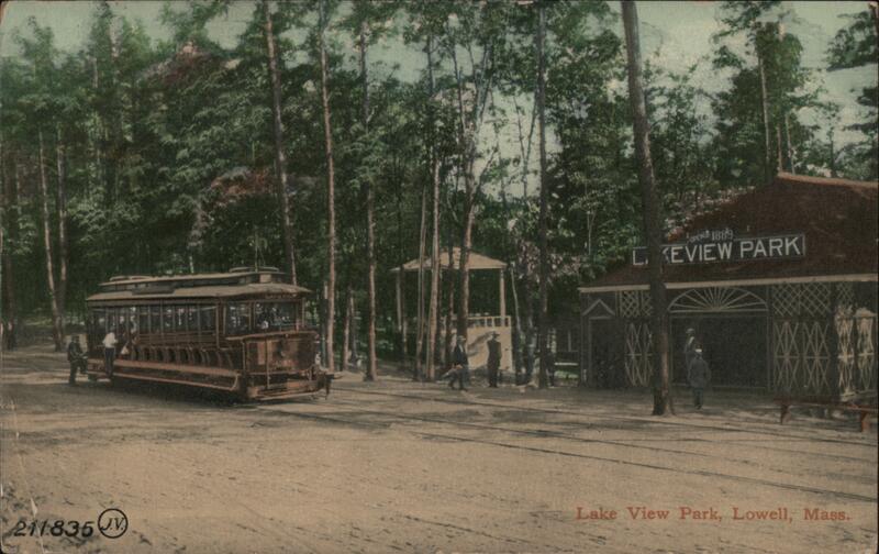 Lake View Park, Lowell, Mass. Trolley Massachusetts