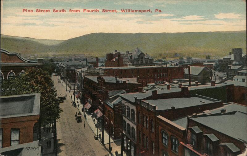 Pine Street South from Fourth Street, Williamsport, PA Pennsylvania