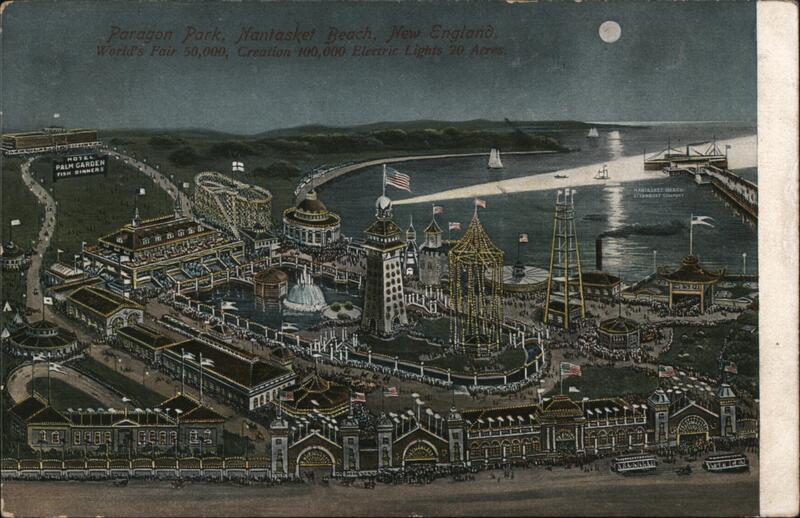 Paragon Park, Nantasket Beach, Electric Lights Hull Massachusetts