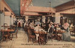 Majestic Servself Basement Restaurant, Detroit, MI Postcard