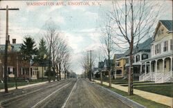 Washington Ave., Kingston, NY - c. 1909 Postcard