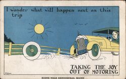 Taking the Joy Out of Motoring, Kenduskeag ME Postcard