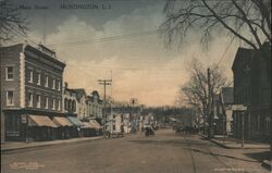 Main Street, Huntington, Long Island, New York Postcard