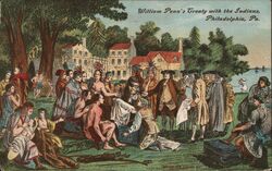 William Penn's Treaty with the Indians, Philadelphia Postcard