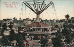 Captive Flying Machine, Willow Grove Park, Philadelphia, PA Postcard