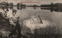 I Hooked a Big One But He Got Away Postcard