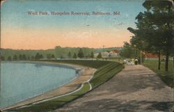 West Park, Hampden Reservoir, Baltimore, MD Postcard