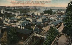 Oregon City, Oregon - Business Section Looking North Postcard