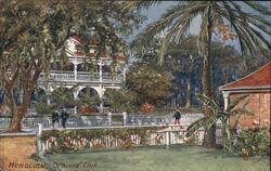 Honolulu, Officers Club, Hawaii Postcard