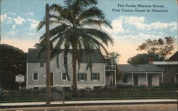 Cooke Mission House, First Frame House in Honolulu, Hawaii Postcard