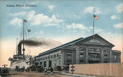 Alakaea Wharf, Honolulu, Hawaii Postcard