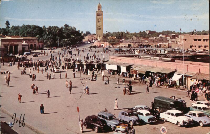 Place Djemaa El Fna in Marrakech, Morocco Africa