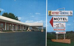 "DeWitt's" Keydet-General Motel Lexington, VA C. H. Ruth Postcard