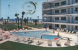 Coral Reef Motel, Pool, St. Petersburg, Florida Postcard