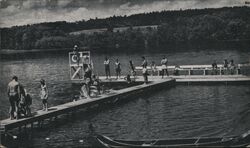 Camp Mitchell Lake Swimming Area Postcard