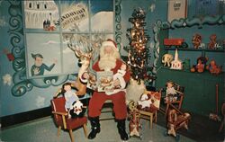Santa Claus Reads "Twas The Night Before Christmas" Postcard