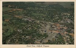 Aerial View of Town Postcard