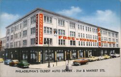 Foss-Hughes Ford, Philadelphia's Oldest Auto Dealer Postcard