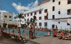 President Madison Hotel Pool, Miami Beach, Florida Postcard