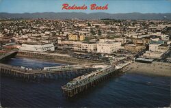 Redondo Beach Pleasure Pier Aerial View Postcard