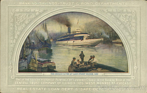 The Chicago River At Lake Street Bridge, 1900 Illinois