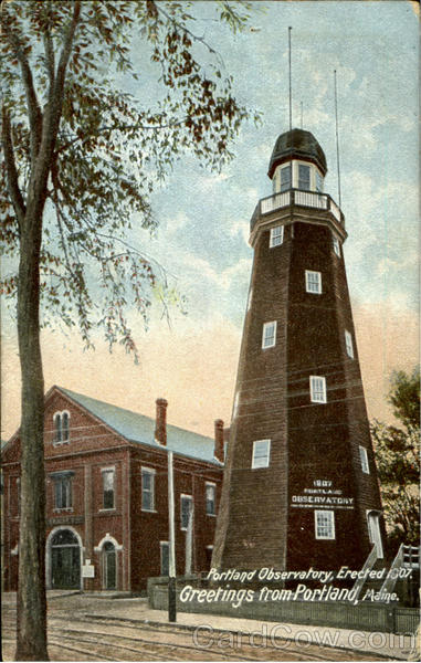 Portland Observatory, Erected 1907 Maine