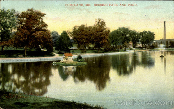 Deering Park And Pond Portland Maine