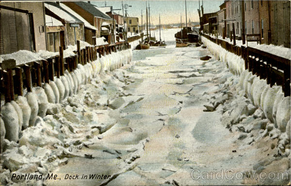 Dock In Winter Portland Maine