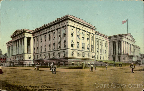 United States Patent Office, 7th St., F & G Sts.N.W. Washington District of Columbia