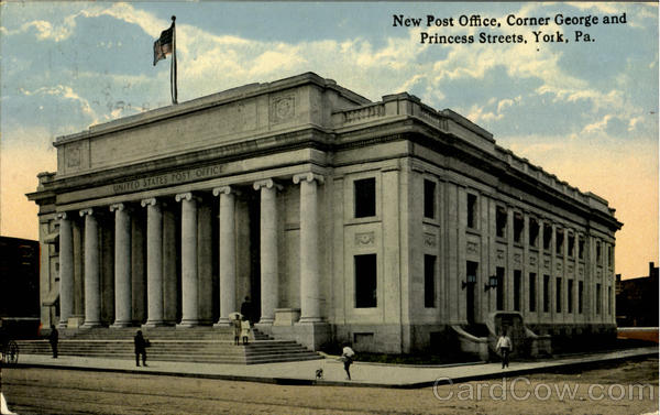 New Post Office, Corner George And Princess Streets York Pennsylvania