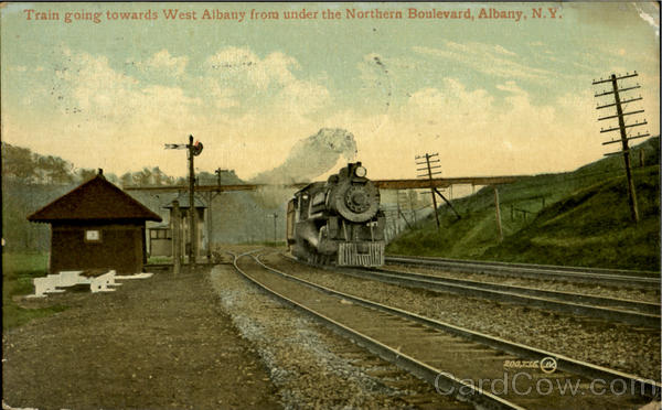 Train Going Towards West Albany New York