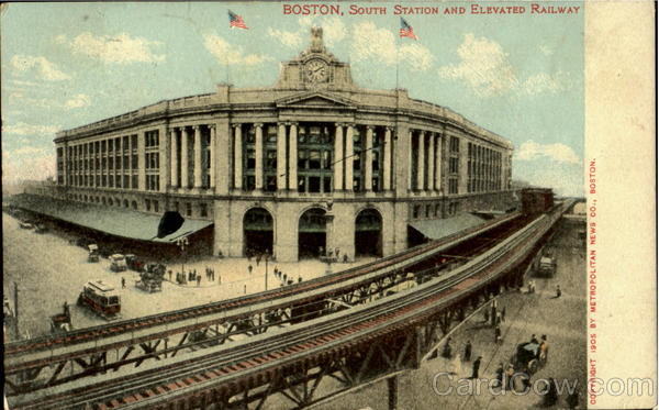 South Sation And Elevated Railway Boston Massachusetts